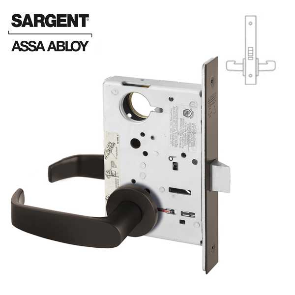 Sargent - 8215 - Mechanical Mortise Lock - LN Rose / L Lever - Passage - 10BE- Dark Oxidized Satin Bronze - Grade 1 - UHS Hardware Sargent - 8215 - Mechanical Mortise Lock - LN Rose / L Lever - Passage - 10BE- Dark Oxidized Satin Bronze - Grade 1 - UHS Hardware
