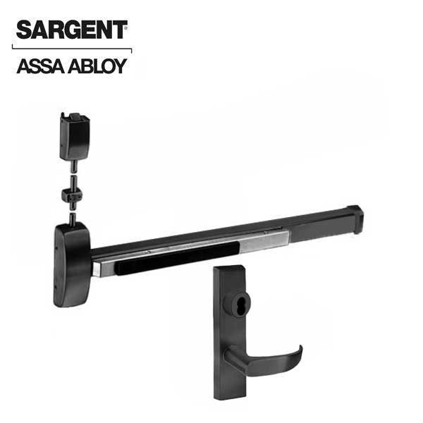 Sargent - 8713F - Surface Vertical Exit Rod - Top Latching - Less Cylinder - Entrance - 36" x 84" - Black Suede - Fired Rated - Grade 1 - UHS Hardware Sargent - 8713F - Surface Vertical Exit Rod - Top Latching - Less Cylinder - Entrance - 36" x 84" - Black Suede - Fired Rated - Grade 1 - UHS Hardware