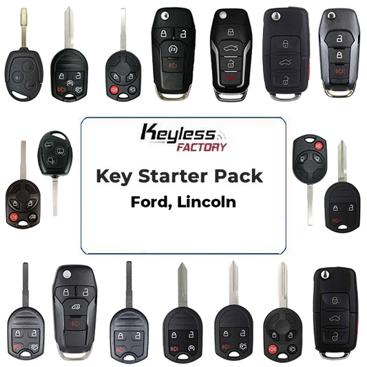 Remote Keys STARTER Pack / Ford, Lincoln / Flip Keys, Remote Head Keys (20 Pieces - AFTERMARKET) - UHS Hardware