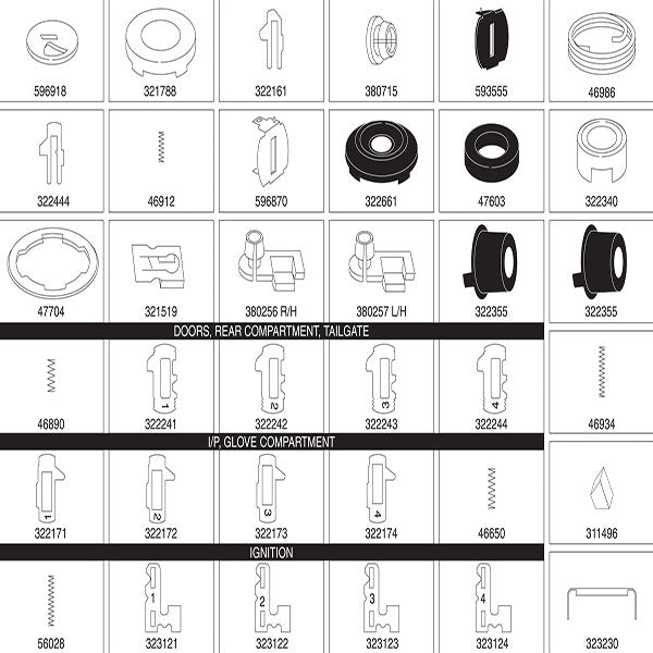 Strattec - 702767 - 1997-2009 GM - 10-Cut Tumbler Service Pinning Kit - UHS Hardware Strattec - 702767 - 1997-2009 GM - 10-Cut Tumbler Service Pinning Kit - UHS Hardware