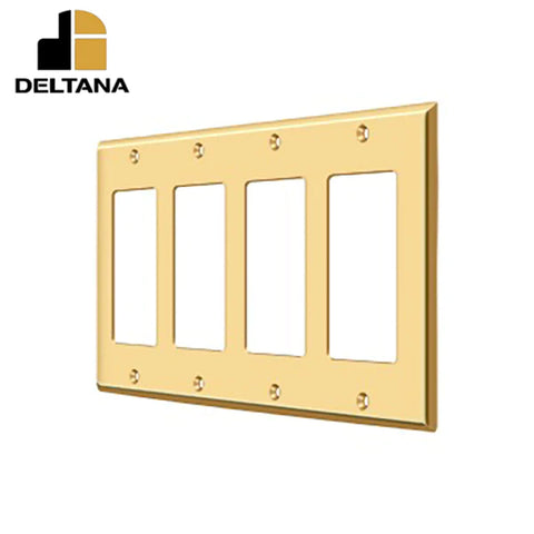 Deltana - Switch Plate - Quadruple Rocker - Optional Finish Deltana - Switch Plate - Quadruple Rocker - Optional Finish
