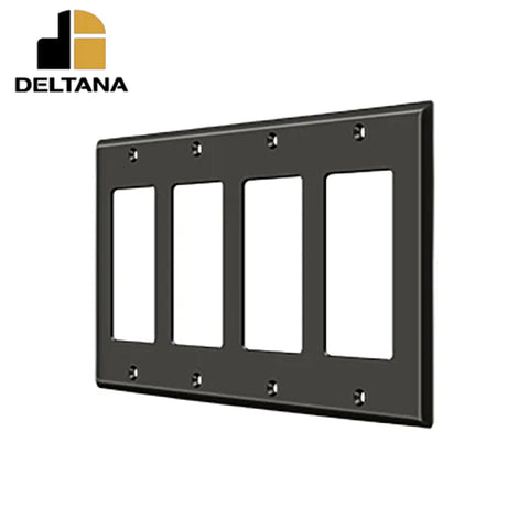 Deltana - Switch Plate - Quadruple Rocker - Optional Finish Deltana - Switch Plate - Quadruple Rocker - Optional Finish