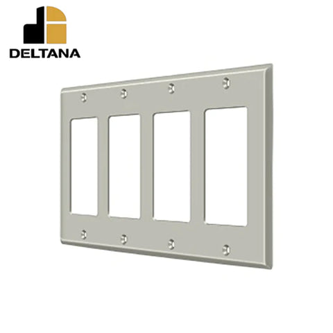 Deltana - Switch Plate - Quadruple Rocker - Optional Finish Deltana - Switch Plate - Quadruple Rocker - Optional Finish