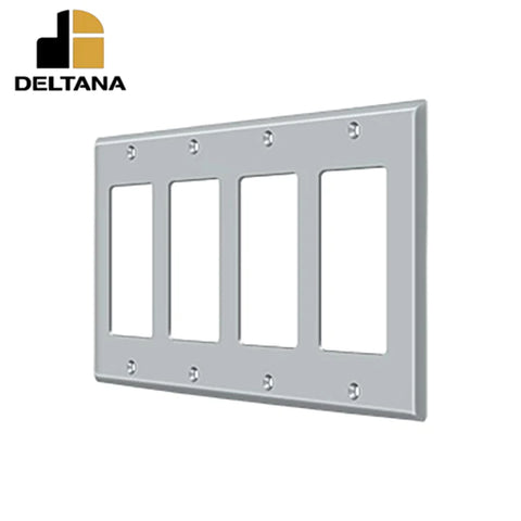 Deltana - Switch Plate - Quadruple Rocker - Optional Finish Deltana - Switch Plate - Quadruple Rocker - Optional Finish