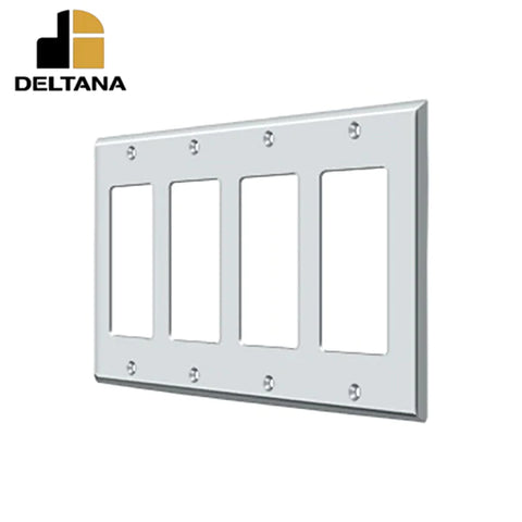 Deltana - Switch Plate - Quadruple Rocker - Optional Finish Deltana - Switch Plate - Quadruple Rocker - Optional Finish
