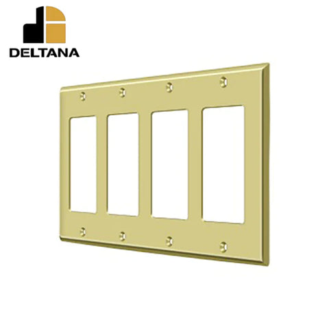 Deltana - Switch Plate - Quadruple Rocker - Optional Finish Deltana - Switch Plate - Quadruple Rocker - Optional Finish