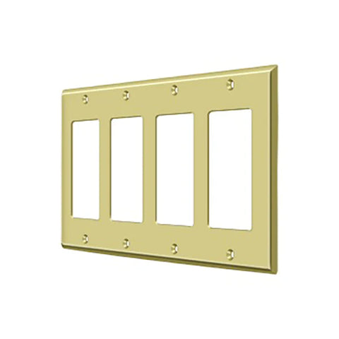 Deltana - Switch Plate - Quadruple Rocker - Optional Finish Deltana - Switch Plate - Quadruple Rocker - Optional Finish