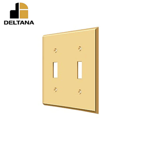 Deltana - Switch Plate - Double Standard - Optional Finish Deltana - Switch Plate - Double Standard - Optional Finish