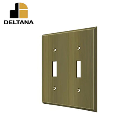 Deltana - Switch Plate - Double Standard - Optional Finish Deltana - Switch Plate - Double Standard - Optional Finish