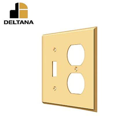 Deltana - Switch Plate - Single Switch/Double Outlet - Optional Finish Deltana - Switch Plate - Single Switch/Double Outlet - Optional Finish