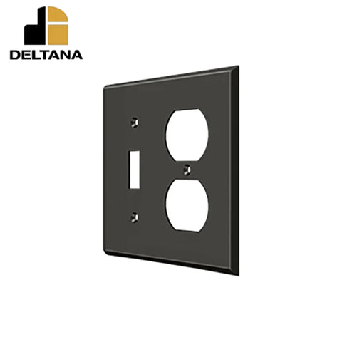 Deltana - Switch Plate - Single Switch/Double Outlet - Optional Finish Deltana - Switch Plate - Single Switch/Double Outlet - Optional Finish