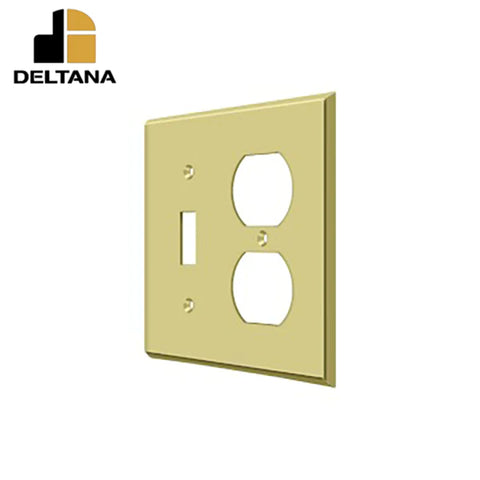 Deltana - Switch Plate - Single Switch/Double Outlet - Optional Finish Deltana - Switch Plate - Single Switch/Double Outlet - Optional Finish