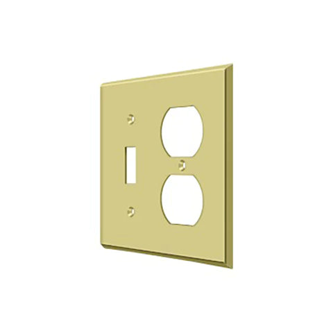 Deltana - Switch Plate - Single Switch/Double Outlet - Optional Finish Deltana - Switch Plate - Single Switch/Double Outlet - Optional Finish