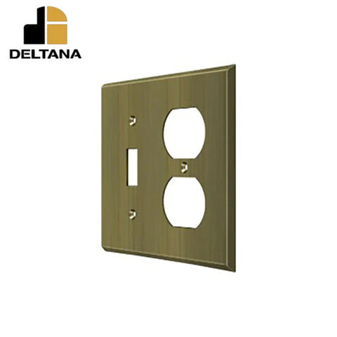 Deltana - Switch Plate - Single Switch/Double Outlet - Optional Finish Deltana - Switch Plate - Single Switch/Double Outlet - Optional Finish