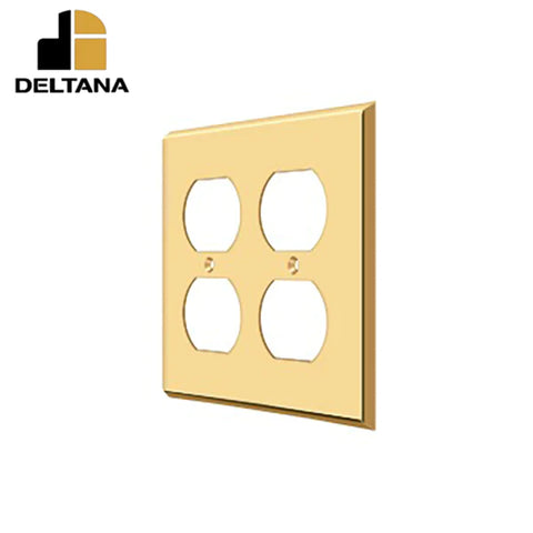Deltana - Switch Plate - Quadruple Outlet - Optional Finish Deltana - Switch Plate - Quadruple Outlet - Optional Finish
