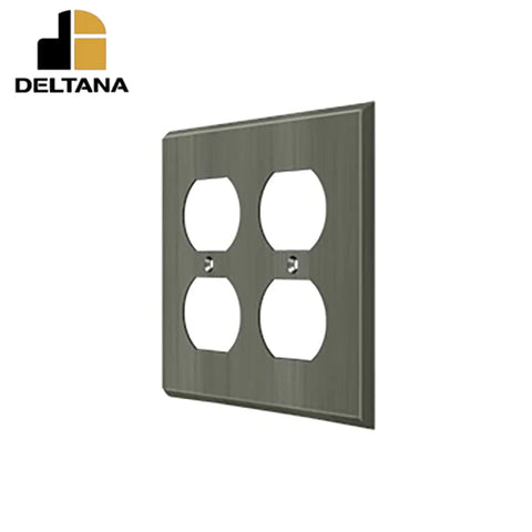 Deltana - Switch Plate - Quadruple Outlet - Optional Finish Deltana - Switch Plate - Quadruple Outlet - Optional Finish