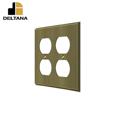Deltana - Switch Plate - Quadruple Outlet - Optional Finish Deltana - Switch Plate - Quadruple Outlet - Optional Finish