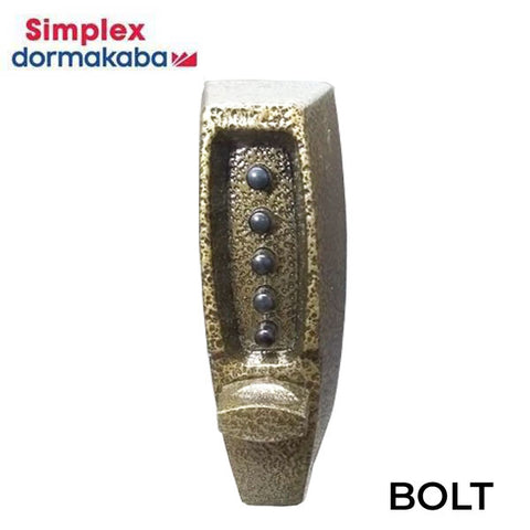 Simplex - 7108 - Mechanical Pushbutton Deadbolt Keyless Lock - 2-3/8" Backset - 060 - Gold Vein - UHS Hardware Simplex - 7108 - Mechanical Pushbutton Deadbolt Keyless Lock - 2-3/8" Backset - 060 - Gold Vein - UHS Hardware