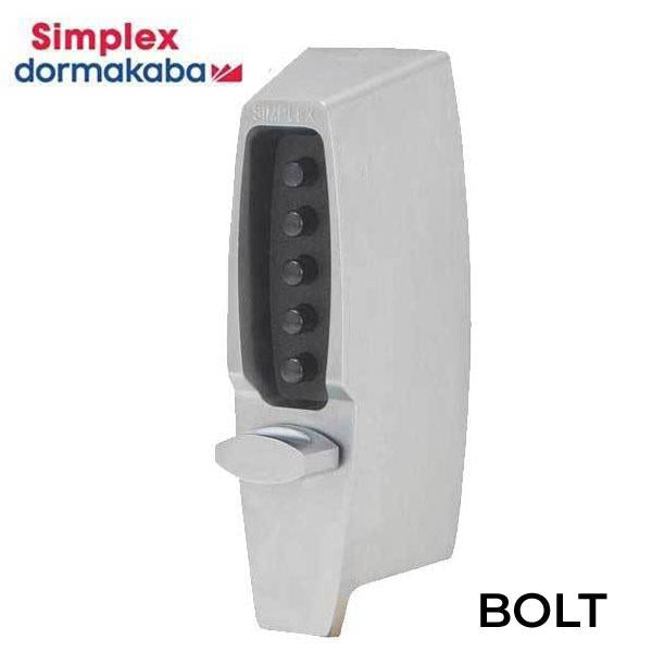 Simplex - 7102 - Mechanical  Pushbutton Deadbolt Keyless Lock - 2-3/4" Backset - 26D - Satin Chrome - UHS Hardware Simplex - 7102 - Mechanical  Pushbutton Deadbolt Keyless Lock - 2-3/4" Backset - 26D - Satin Chrome - UHS Hardware