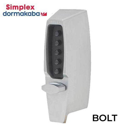Simplex - 7102 - Mechanical  Pushbutton Deadbolt Keyless Lock - 2-3/4" Backset - 26D - Satin Chrome - UHS Hardware Simplex - 7102 - Mechanical  Pushbutton Deadbolt Keyless Lock - 2-3/4" Backset - 26D - Satin Chrome - UHS Hardware