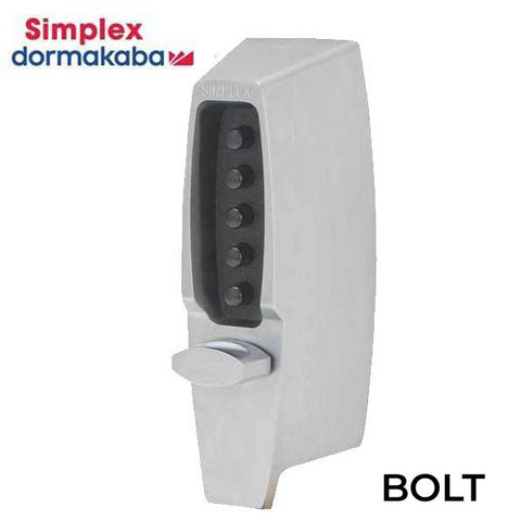Simplex - 7108 - Mechanical  Pushbutton Deadbolt Keyless Lock - 2-3/8" Backset - 26D - Satin Chrome - UHS Hardware Simplex - 7108 - Mechanical  Pushbutton Deadbolt Keyless Lock - 2-3/8" Backset - 26D - Satin Chrome - UHS Hardware