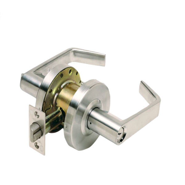TELL - CL102066 - Standard Duty Cylindrical Leverset - Cortland - Office/Entry - 2 3/4" Backset - Satin Chrome - Grade 2 - UHS Hardware TELL - CL102066 - Standard Duty Cylindrical Leverset - Cortland - Office/Entry - 2 3/4" Backset - Satin Chrome - Grade 2 - UHS Hardware