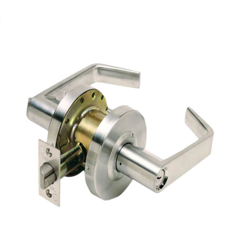 TELL - CL102066 - Standard Duty Cylindrical Leverset - Cortland - Office/Entry - 2 3/4" Backset - Satin Chrome - Grade 2 - UHS Hardware TELL - CL102066 - Standard Duty Cylindrical Leverset - Cortland - Office/Entry - 2 3/4" Backset - Satin Chrome - Grade 2 - UHS Hardware