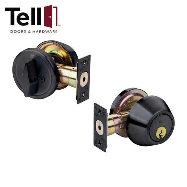 TELL - DB2000 Series - Standard Duty - Tubular Deadbolt - Single Cylinder - Optional Finish - Grade 2