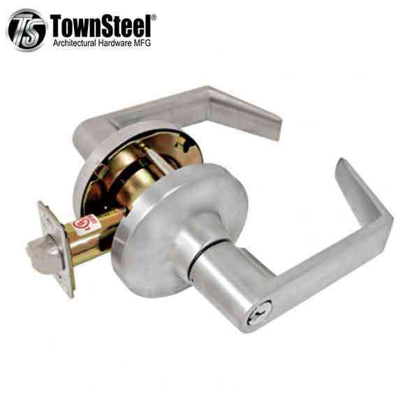 TownSteel - CDC-84-S - Commercial Lever Handle - Clutch Lever - 2-3/4 " Backset - Satin Chrome - Classroom - Grade 1 - UHS Hardware TownSteel - CDC-84-S - Commercial Lever Handle - Clutch Lever - 2-3/4 " Backset - Satin Chrome - Classroom - Grade 1 - UHS Hardware