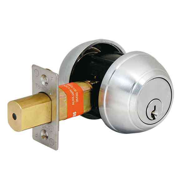 TownSteel - DBD-62 - Commercial Deadbolt - Double Cylinder - 2-3/4 " Backset - Satin Chrome - Grade 1 - UHS Hardware