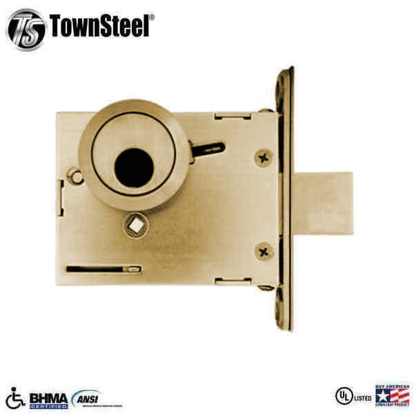 TownSteel - DBM17 - Commercial Mortise Deadbolt - Single Cylinder - IC Core (SFIC) - Right Handed - 2-3/4 " Backset - Polished Brass - Grade 1 - UHS Hardware TownSteel - DBM17 - Commercial Mortise Deadbolt - Single Cylinder - IC Core (SFIC) - Right Handed - 2-3/4 " Backset - Polished Brass - Grade 1 - UHS Hardware