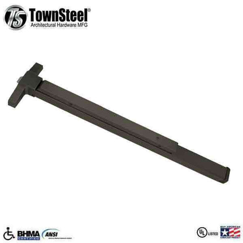 TownSteel - ED6500 - Narrow Stile Panic Exit Device Push Bar - 36" - Oil Rubbed Bronze - Grade 1 - UHS Hardware TownSteel - ED6500 - Narrow Stile Panic Exit Device Push Bar - 36" - Oil Rubbed Bronze - Grade 1 - UHS Hardware