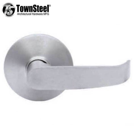 TownSteel - ED8900LQ - Sectional Lever Trim - Passage - LQ Curved Lever - Non-Handed - Compatible with Mortise Exit Device - Satin Chrome - Grade 1 - UHS Hardware TownSteel - ED8900LQ - Sectional Lever Trim - Passage - LQ Curved Lever - Non-Handed - Compatible with Mortise Exit Device - Satin Chrome - Grade 1 - UHS Hardware