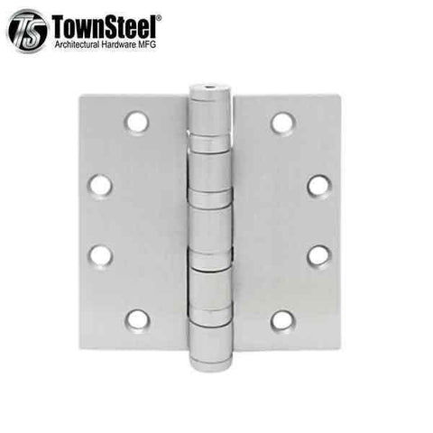 TownSteel - THBB 168 - Door Hinge - 4.5" x 4.5" - Heavy Weight - 4 Ball Bearings - 26D - Satin Chrome - UHS Hardware TownSteel - THBB 168 - Door Hinge - 4.5" x 4.5" - Heavy Weight - 4 Ball Bearings - 26D - Satin Chrome - UHS Hardware