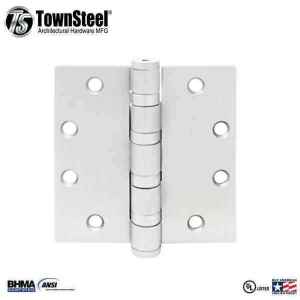 TownSteel - THBB 168 - Door Hinge - 4.5" x 4.5" - Heavy Weight - 4 Ball Bearings - 32D - No Removable Pin - UHS Hardware TownSteel - THBB 168 - Door Hinge - 4.5" x 4.5" - Heavy Weight - 4 Ball Bearings - 32D - No Removable Pin - UHS Hardware