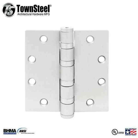 TownSteel - THBB 168 - Door Hinge - 4.5" x 4.5" - Heavy Weight - 4 Ball Bearings - 32D - No Removable Pin - UHS Hardware TownSteel - THBB 168 - Door Hinge - 4.5" x 4.5" - Heavy Weight - 4 Ball Bearings - 32D - No Removable Pin - UHS Hardware