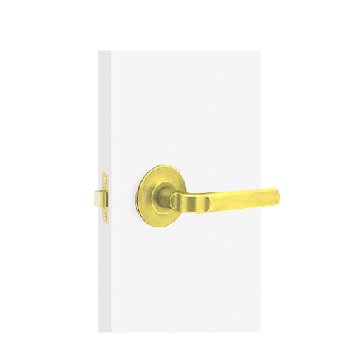 TownSteel - TLP - Tubular Lever Set - Curve Rose - Privacy - 2-3/4" Backset - Polished Brass - Grade 2 - UHS Hardware TownSteel - TLP - Tubular Lever Set - Curve Rose - Privacy - 2-3/4" Backset - Polished Brass - Grade 2 - UHS Hardware
