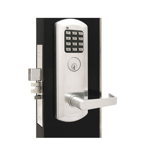 TownSteel - XME-2050 - Electronic Mortise Lockset w/ Keypad - Deadbolt - 2-3/4" Backset - Rigid Lever Set - Sentinel Lever - Fired Rated - Satin Chrome - Grade 1 - UHS Hardware TownSteel - XME-2050 - Electronic Mortise Lockset w/ Keypad - Deadbolt - 2-3/4" Backset - Rigid Lever Set - Sentinel Lever - Fired Rated - Satin Chrome - Grade 1 - UHS Hardware