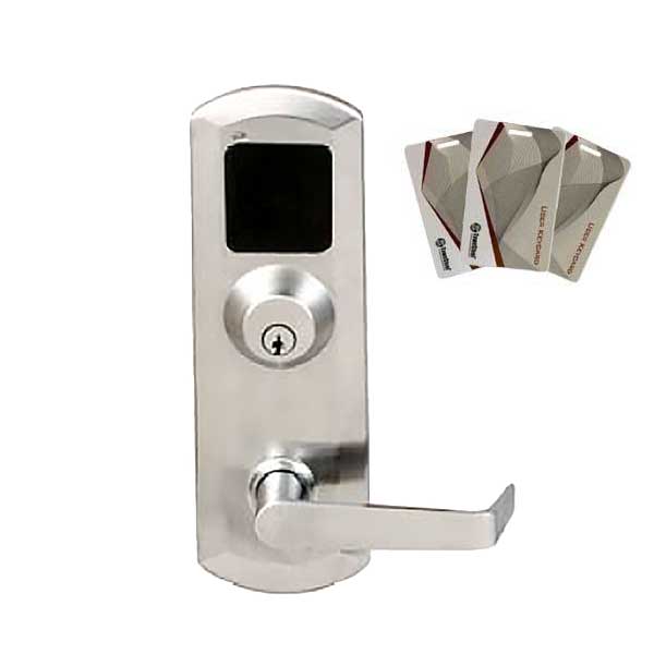 TownSteel - XRF4000 - RFID Reader - Exit Device Trim for ED5500/ED5500F - Trim Only w/ Key Override - Satin Chrome - Classroom - UHS Hardware TownSteel - XRF4000 - RFID Reader - Exit Device Trim for ED5500/ED5500F - Trim Only w/ Key Override - Satin Chrome - Classroom - UHS Hardware