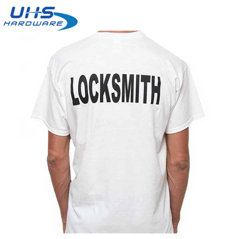 T-shirt - 24/7 Locksmith Service - Optional Sizes - White T-shirt - 24/7 Locksmith Service - Optional Sizes - White