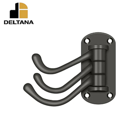 Deltana - Triple Swivel Hook - Heavy Duty - 4" Projection - 3-1/8" x 1-1/2" Base Size - Optional Finish Deltana - Triple Swivel Hook - Heavy Duty - 4" Projection - 3-1/8" x 1-1/2" Base Size - Optional Finish