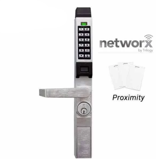 Trilogy PDL1300-NW - Narrow-Stile Digital Networx PROX Lever Lock w/ Wireless Access - Satin Chrome - 26D (Alarm Lock) - UHS Hardware Trilogy PDL1300-NW - Narrow-Stile Digital Networx PROX Lever Lock w/ Wireless Access - Satin Chrome - 26D (Alarm Lock) - UHS Hardware