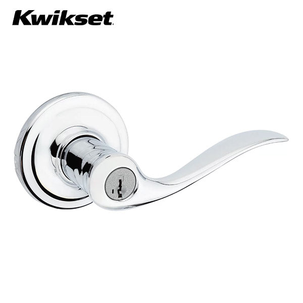 Kwikset - 740TNL - Tustin Lever - Round Rose - Entry - 26 - Polished Chrome - SmartKey Technology - Grade 2 - UHS Hardware Kwikset - 740TNL - Tustin Lever - Round Rose - Entry - 26 - Polished Chrome - SmartKey Technology - Grade 2 - UHS Hardware