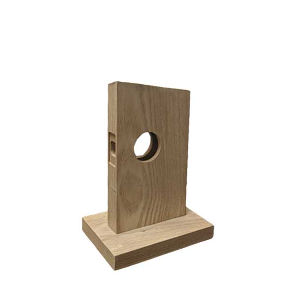 Lock Display with 1 Hole - Natural Wood - Short - UHS Hardware Lock Display with 1 Hole - Natural Wood - Short - UHS Hardware