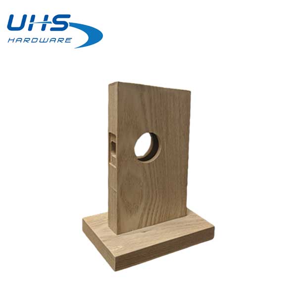 Lock Display with 1 Hole - Natural Wood - Short - UHS Hardware Lock Display with 1 Hole - Natural Wood - Short - UHS Hardware