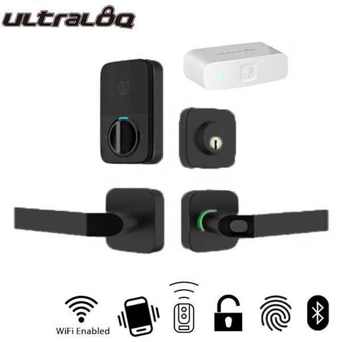 Ultraloq - Electronic Smart Combo Lever Set w/ WiFi Bridge - Finger Print Reader - Bluetooth - Prox Key Fob Access - UHS Hardware Ultraloq - Electronic Smart Combo Lever Set w/ WiFi Bridge - Finger Print Reader - Bluetooth - Prox Key Fob Access - UHS Hardware