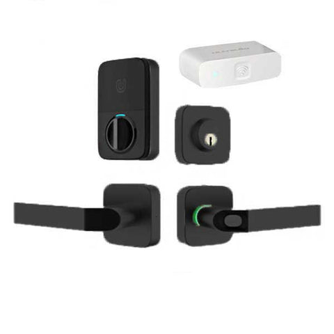 Ultraloq - Electronic Smart Combo Lever Set w/ WiFi Bridge - Finger Print Reader - Bluetooth - Prox Key Fob Access - UHS Hardware Ultraloq - Electronic Smart Combo Lever Set w/ WiFi Bridge - Finger Print Reader - Bluetooth - Prox Key Fob Access - UHS Hardware