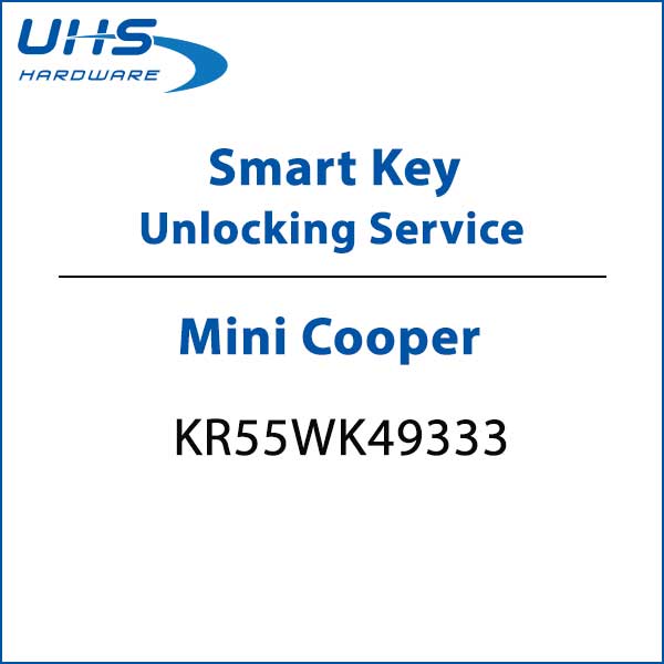 REMOTE KEY UNLOCKING SERVICE - Mini Cooper Smart Keys - FCC ID: KR55WK49333