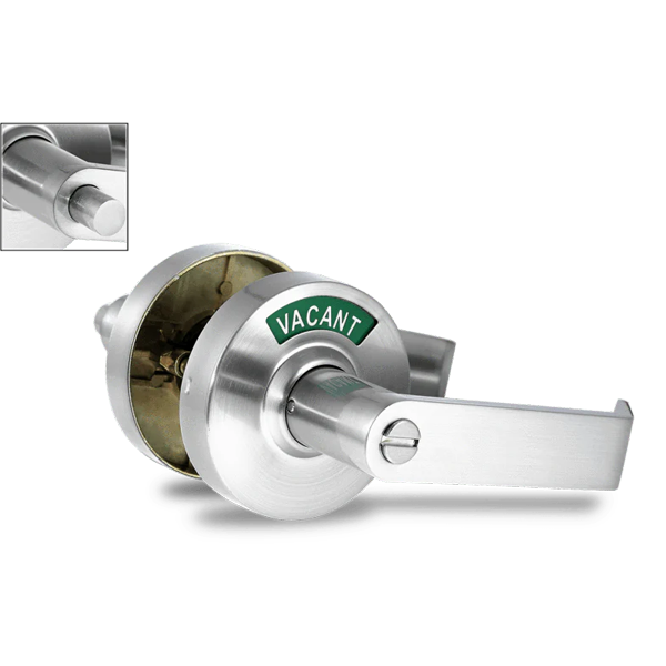 Vizilok - C5FS-R - ADA Door Lock w/ Indicator - Right Handed - 1-3/16" to 2" Door - Satin Chrome - UHS Hardware