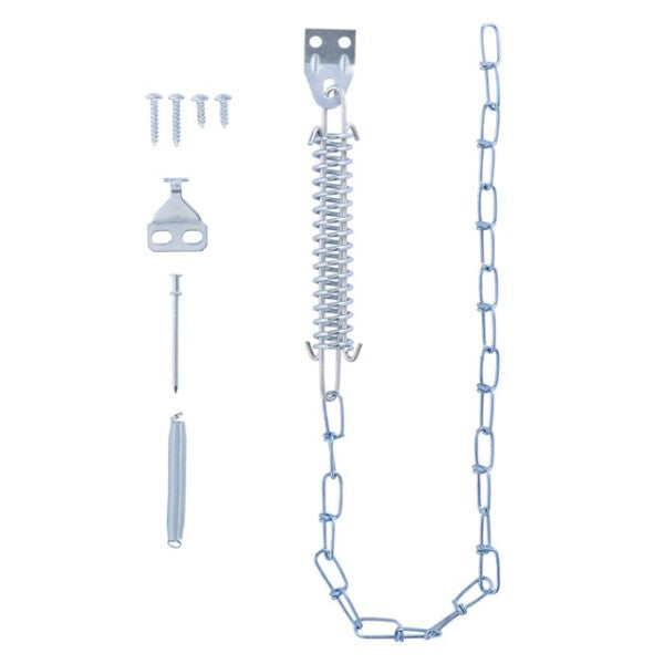 Wright - V11 - Zinc-Plated - Wind Protector Spring and Chain Door Stop - Optional Finish - UHS Hardware Wright - V11 - Zinc-Plated - Wind Protector Spring and Chain Door Stop - Optional Finish - UHS Hardware